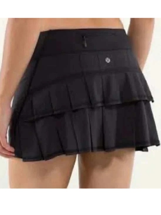 lululemon athletica Pants - Lululemon Run Pace Setter Skirt Skort Black Size 4